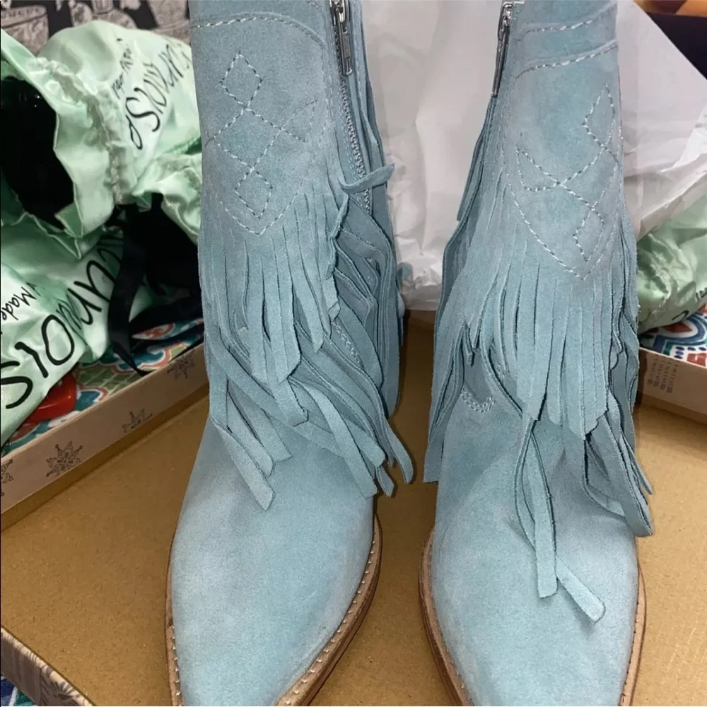 - Free people new boots “lawless” fringe boots suede 7 - Picture 5 of 8